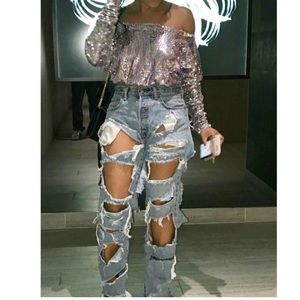 7 of All ManKind Destroyed Distressed Denim Size32